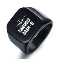 Thumbnail for Bombardier Dash-8 & Plane Designed Men Rings