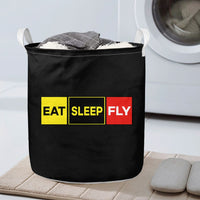 Thumbnail for Eat Sleep Fly (Colourful) Designed Laundry Baskets