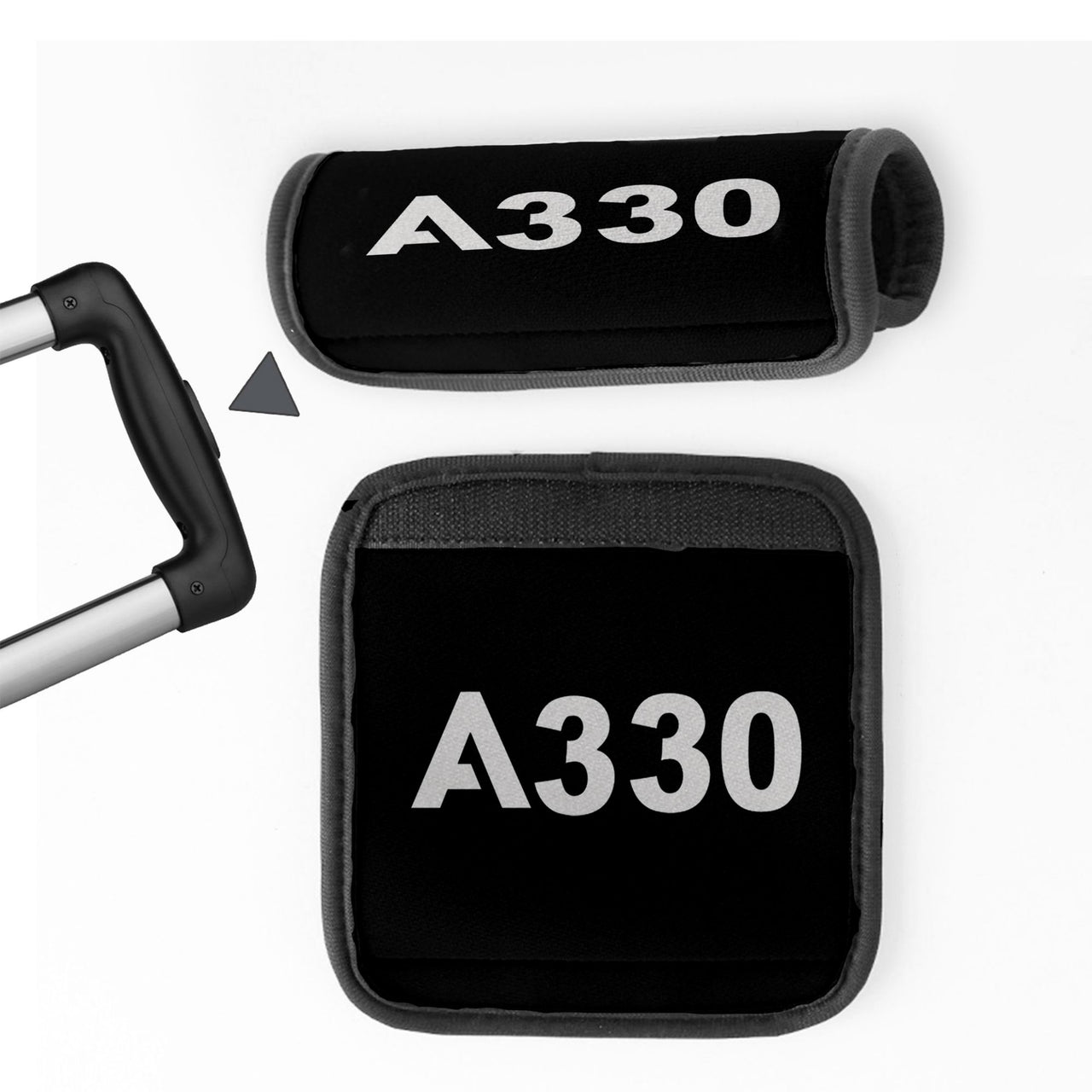 A330 Flat Text Designed Neoprene Luggage Handle Covers
