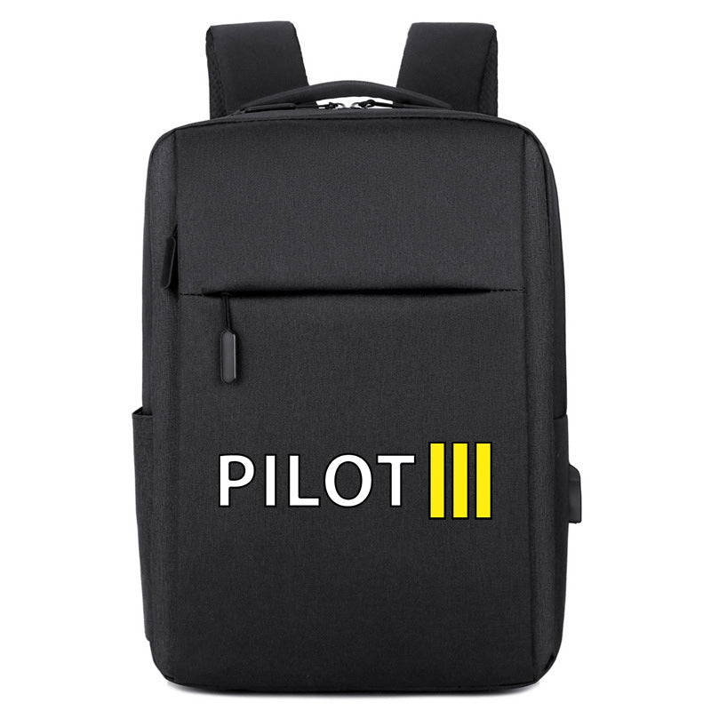 Pilot & Stripes (3 Lines) Designed Super Travel Bags