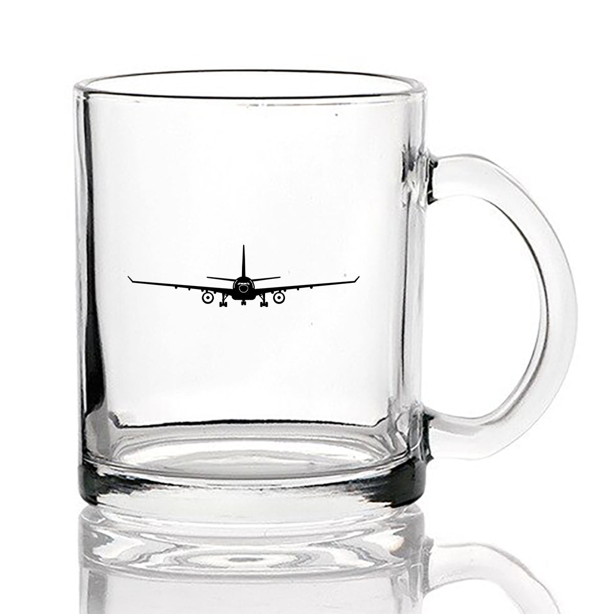 Airbus A330 Silhouette Designed Coffee & Tea Glasses