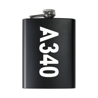 Thumbnail for A340 Text Designed Stainless Steel Hip Flasks