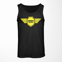 Thumbnail for Born To Fly & Badge Designed Tank Tops