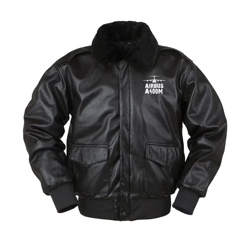 Airbus A400M & Plane Designed Leather Bomber Jackets