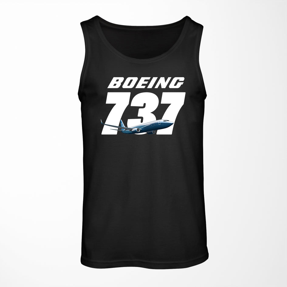 Super Boeing 737+Text Designed Tank Tops