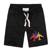 Thumbnail for Colourful 3 Airplanes Designed Cotton Shorts