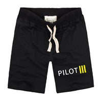 Thumbnail for Pilot & Stripes (3 Lines) Designed Cotton Shorts