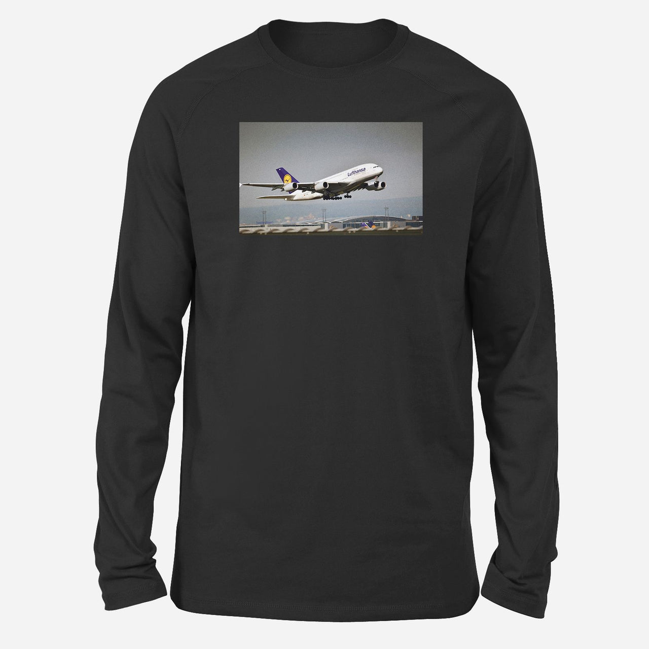 Departing Lufthansa A380 Designed Long-Sleeve T-Shirts