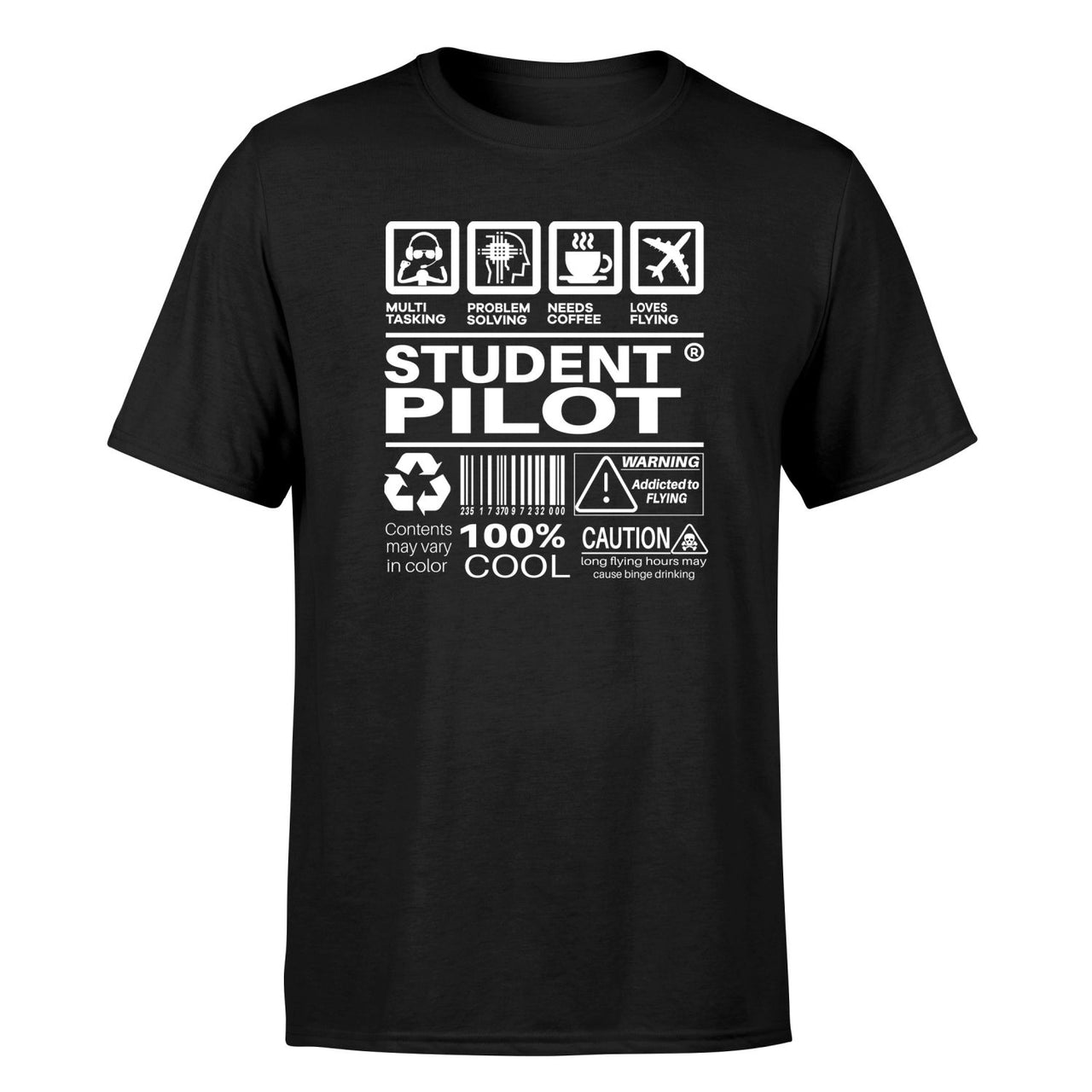 Student Pilot Label Designed T-Shirts
