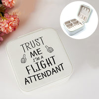 Thumbnail for Trust Me I'm a Flight Attendant Designed Leather Jewelry Boxes