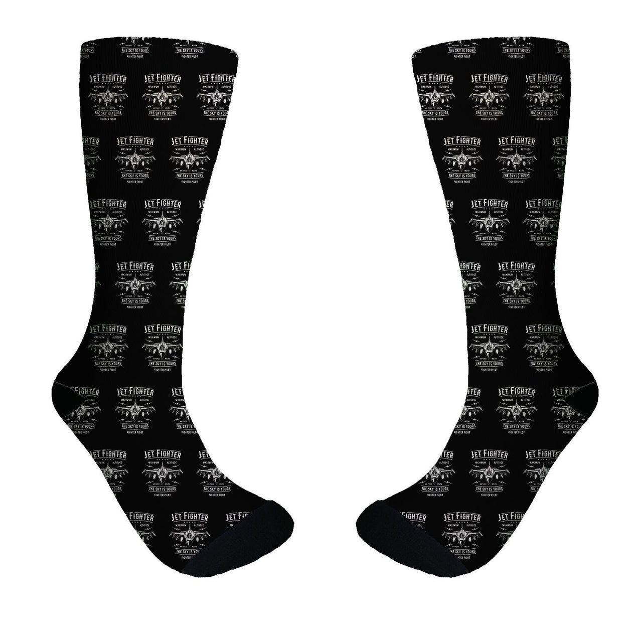 Jet Fighter - The Sky is Yours Designed Socks