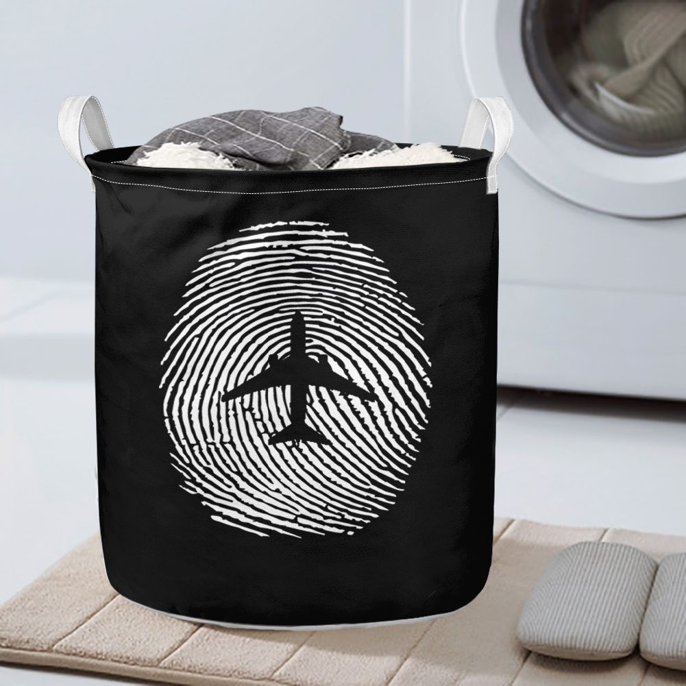 Aviation Finger Print Designed Laundry Baskets