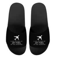 Thumbnail for I Love The Smell Of Jet Fuel In The Morning Designed Sport Slippers