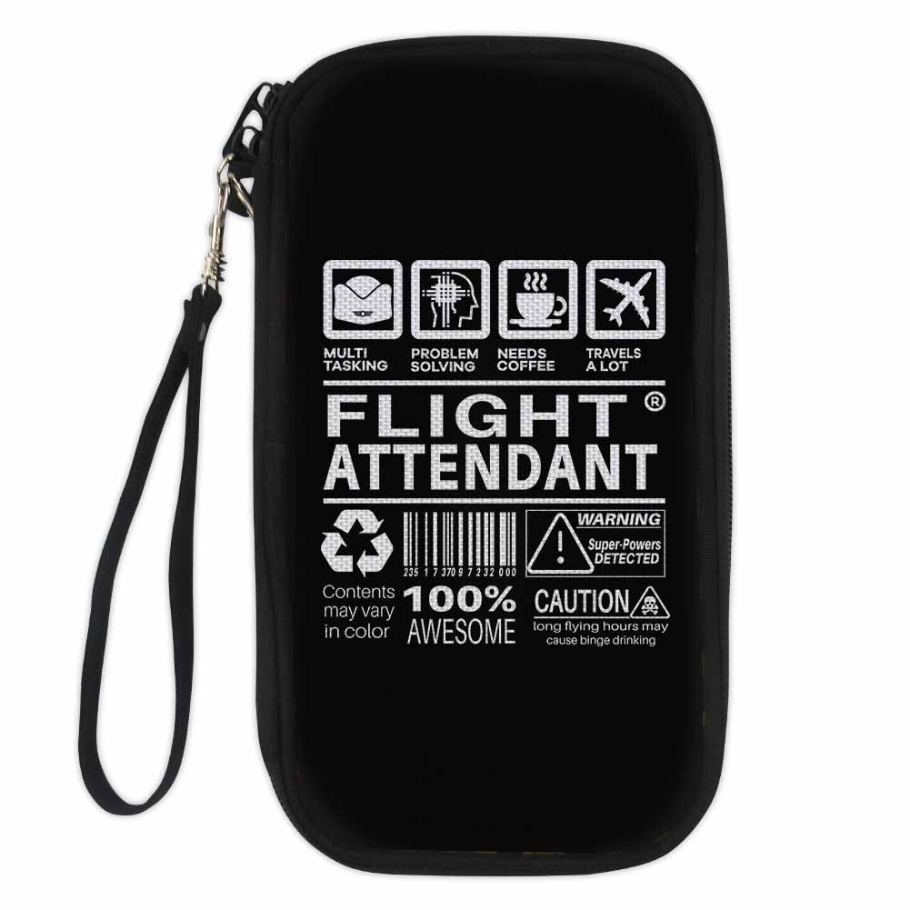 Flight Attendant Label Designed Travel Cases & Wallets