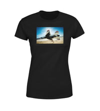 Thumbnail for Turning Right Fighter Jet 16 Designed Women T-Shirts
