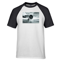 Thumbnail for Super Cool Airliner Jet Engine Designed Raglan T-Shirts