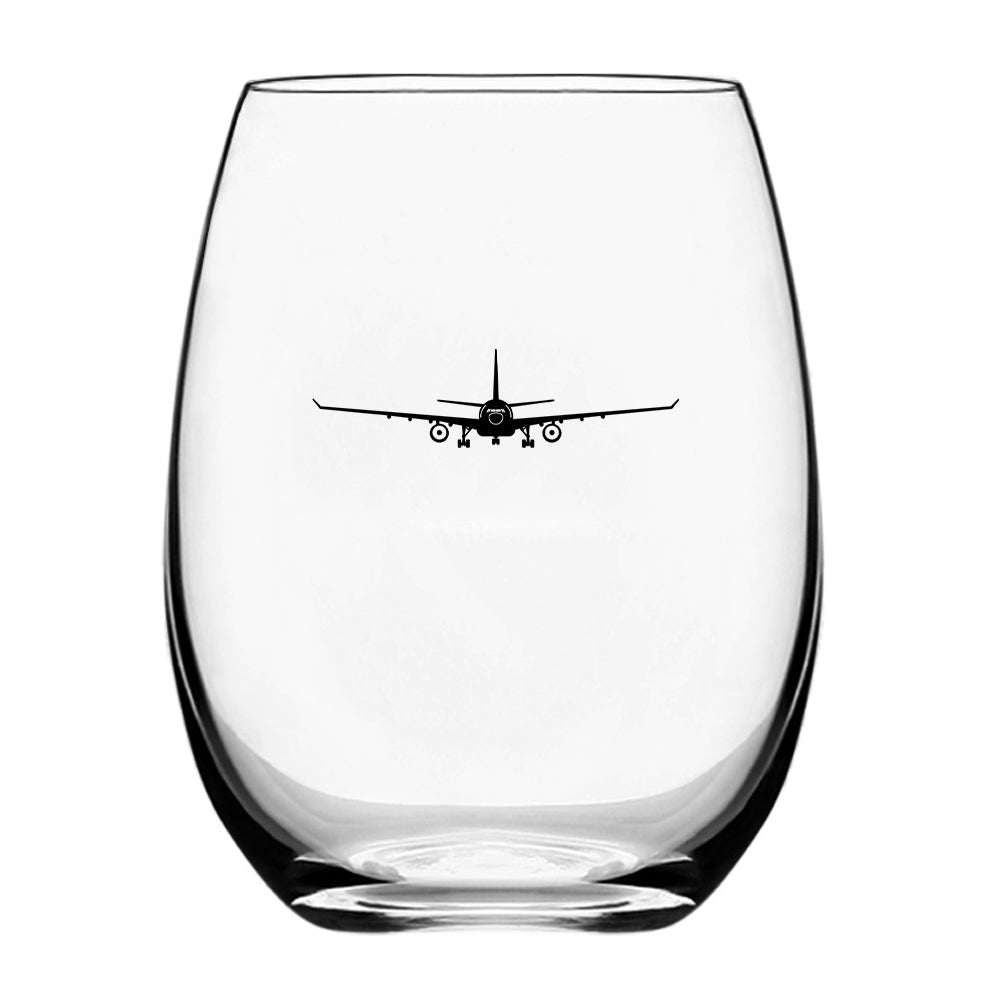 Airbus A330 Silhouette Designed Water & Drink Glasses