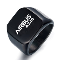 Thumbnail for Airbus A340 & Text Designed Men Rings