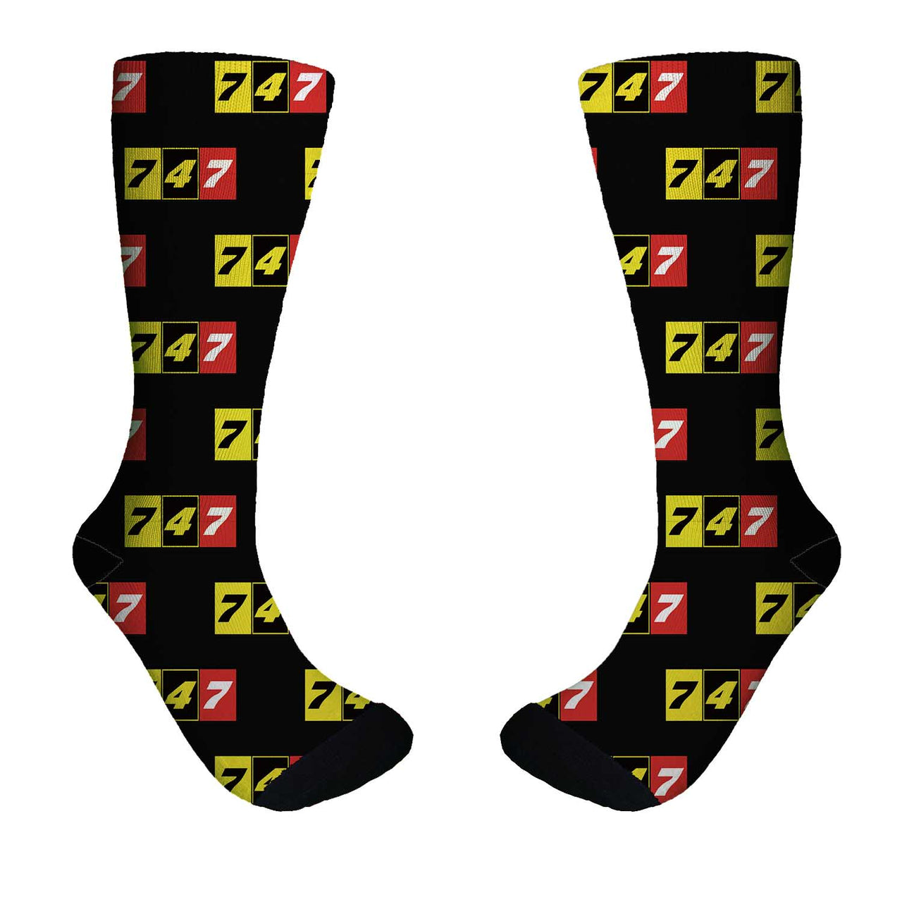 Flat Colourful 747 Designed Socks