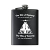 One Mile of Runway Will Take you Anywhere Designed Stainless Steel Hip Flasks