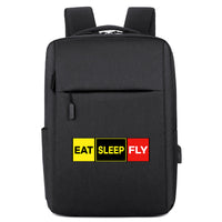 Thumbnail for Eat Sleep Fly (Colourful) Designed Super Travel Bags