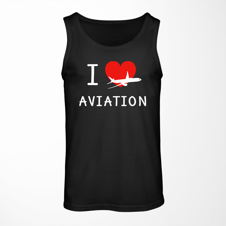 I Love Aviation Designed Tank Tops
