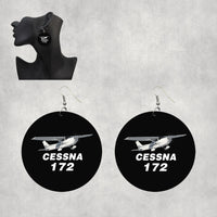 Thumbnail for The Cessna 172 Designed Wooden Drop Earrings