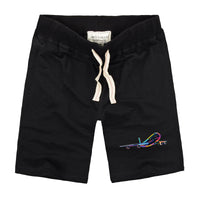 Thumbnail for Multicolor Airplane Designed Cotton Shorts