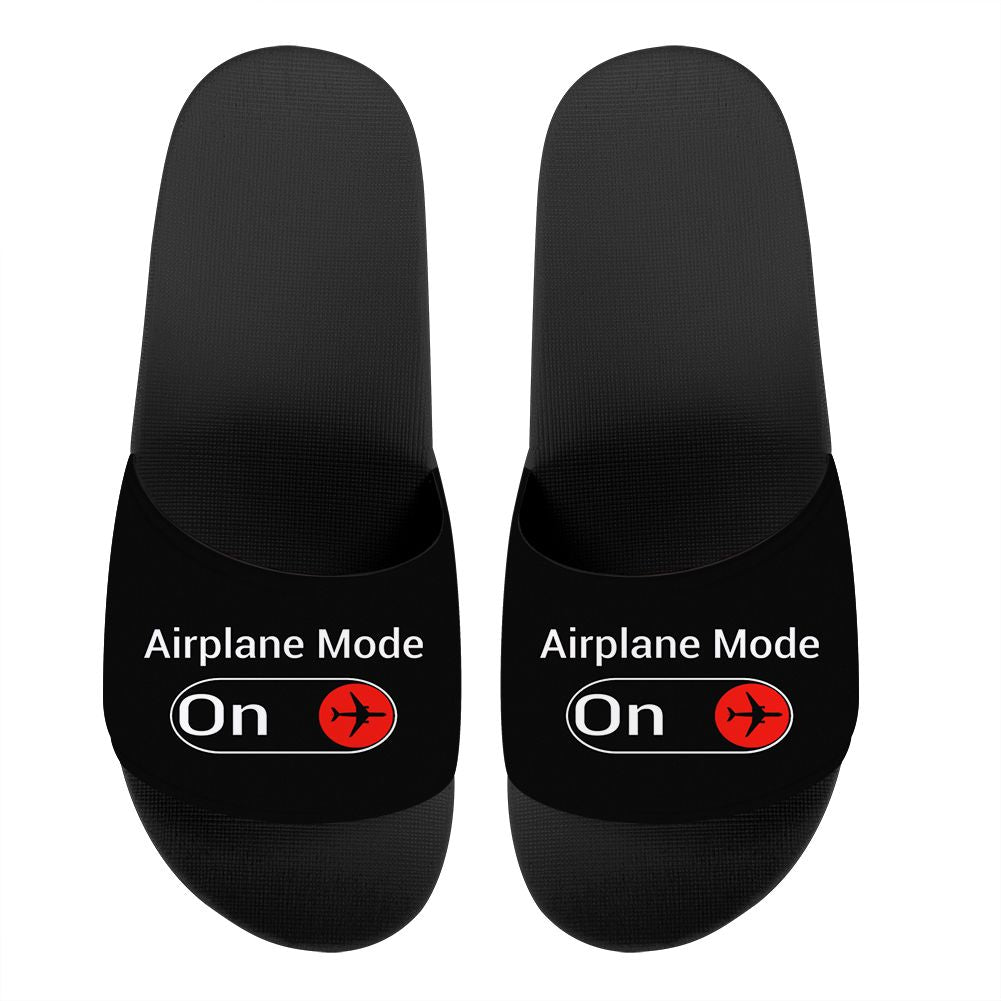 Airplane Mode On Designed Sport Slippers