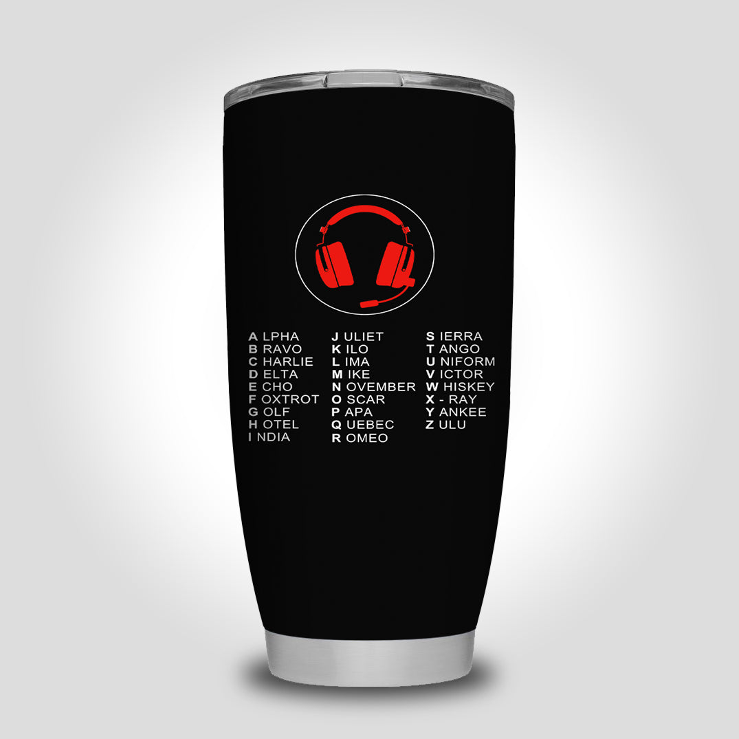 Aviation Alphabet 3 Designed Tumbler Travel Mugs