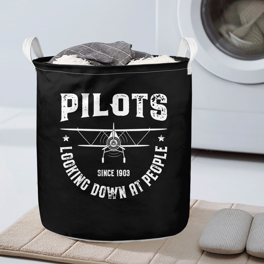 Pilots Looking Down at People Since 1903 Designed Laundry Baskets