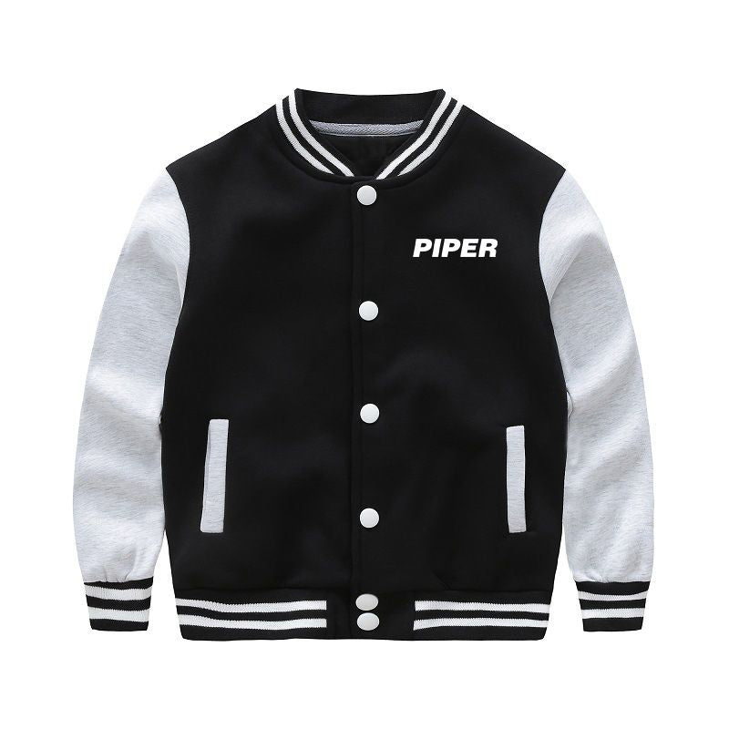 Piper & Text Designed "CHILDREN" Baseball Jackets