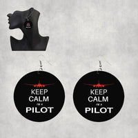 Thumbnail for Pilot (777 Silhouette) Designed Wooden Drop Earrings