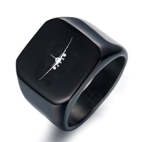 Thumbnail for Boeing 787 Silhouette Designed Men Rings