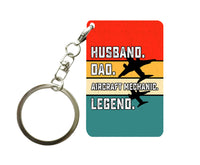 Thumbnail for Husband & Dad & Aircraft Mechanic & Legend Designed Key Chains