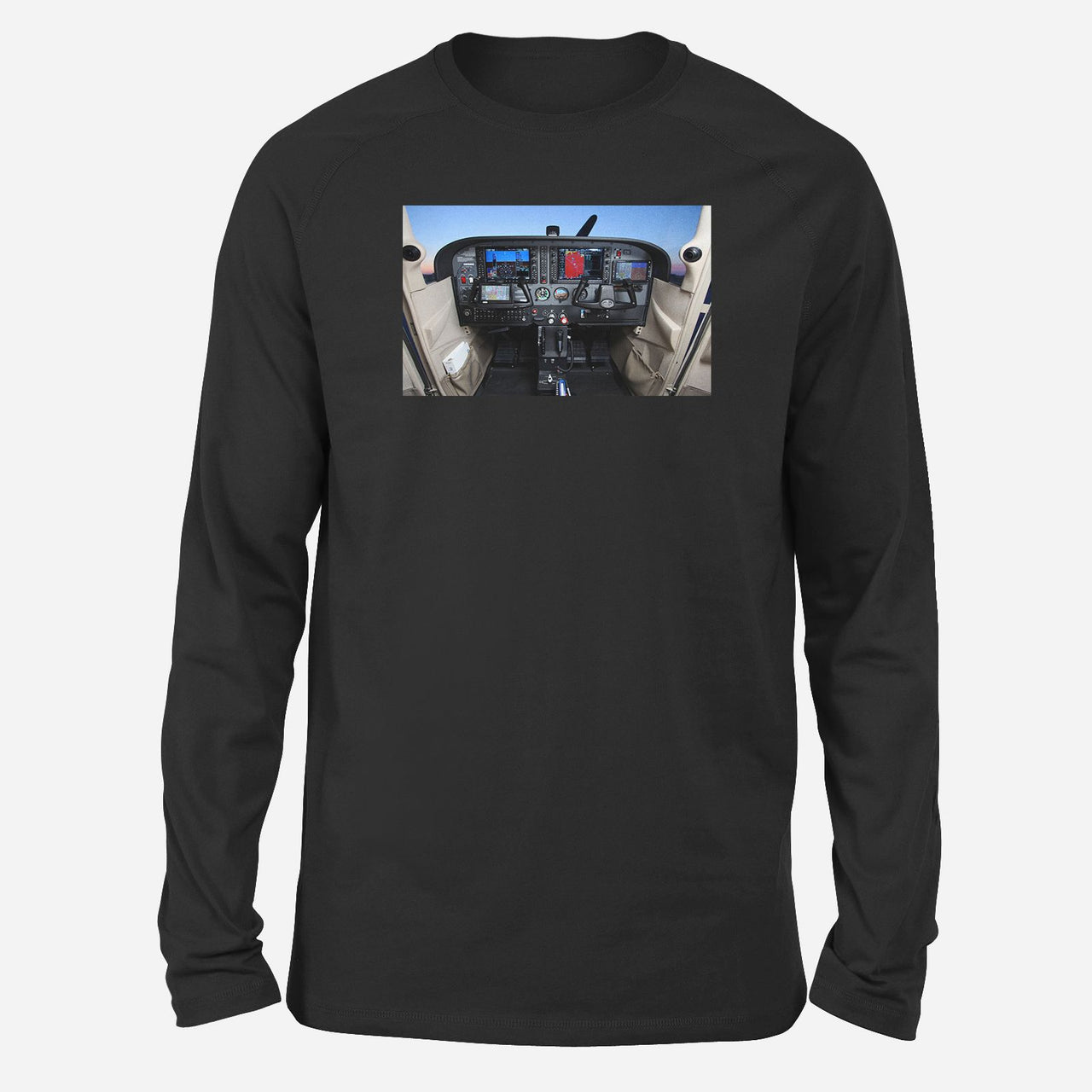 Cessna 172 Cockpit Designed Long-Sleeve T-Shirts