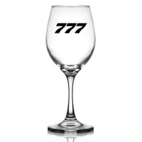 Thumbnail for 777 Flat Text Designed Wine Glasses