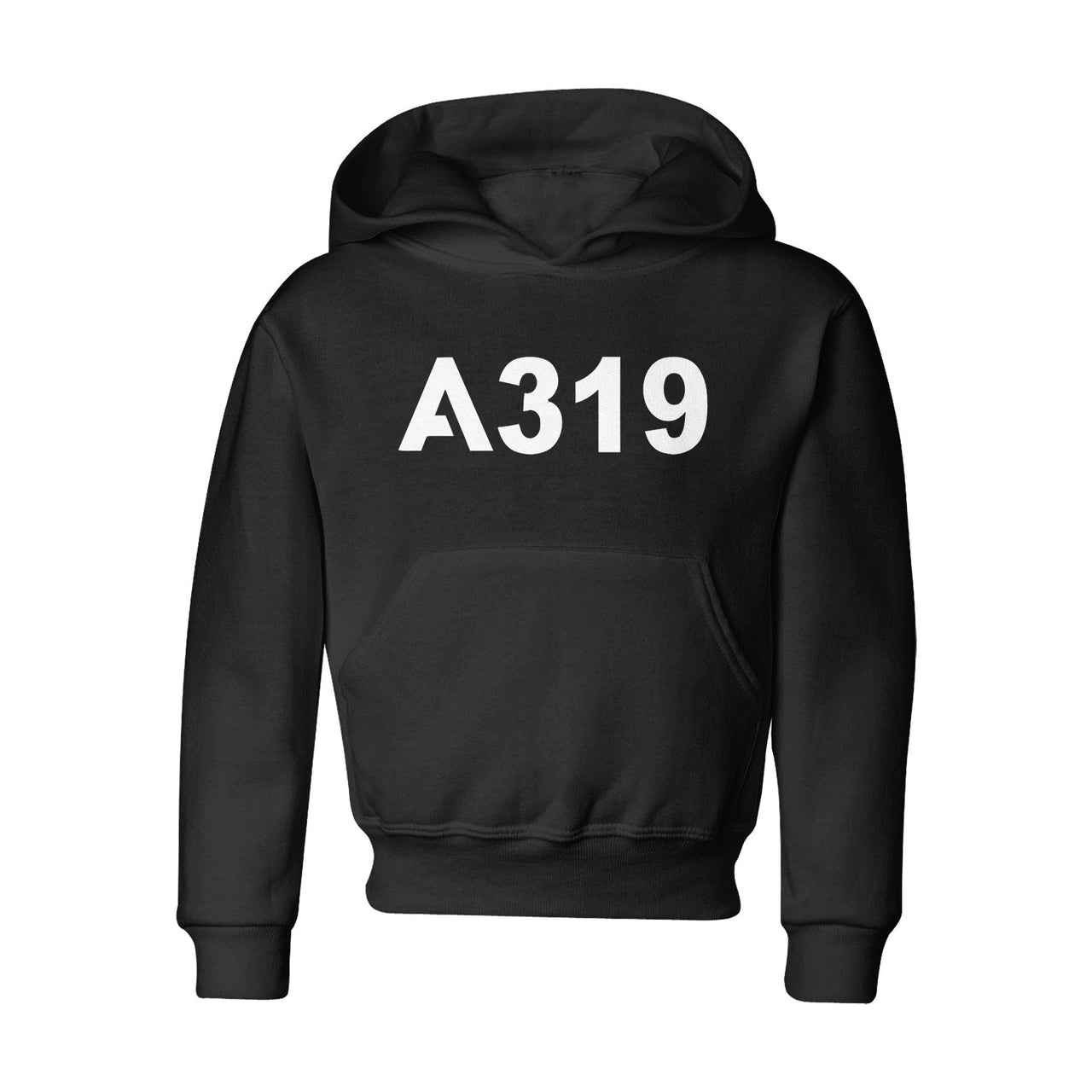 A319 Flat Text Designed "CHILDREN" Hoodies