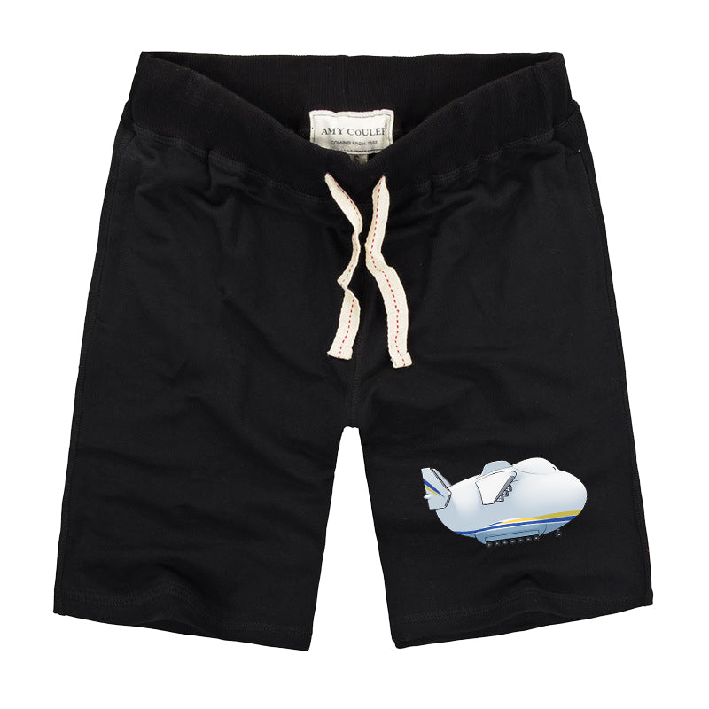Antonov 225 Side Profile Designed Cotton Shorts