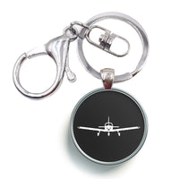 Thumbnail for Piper PA28 Silhouette Plane Designed Circle Key Chains