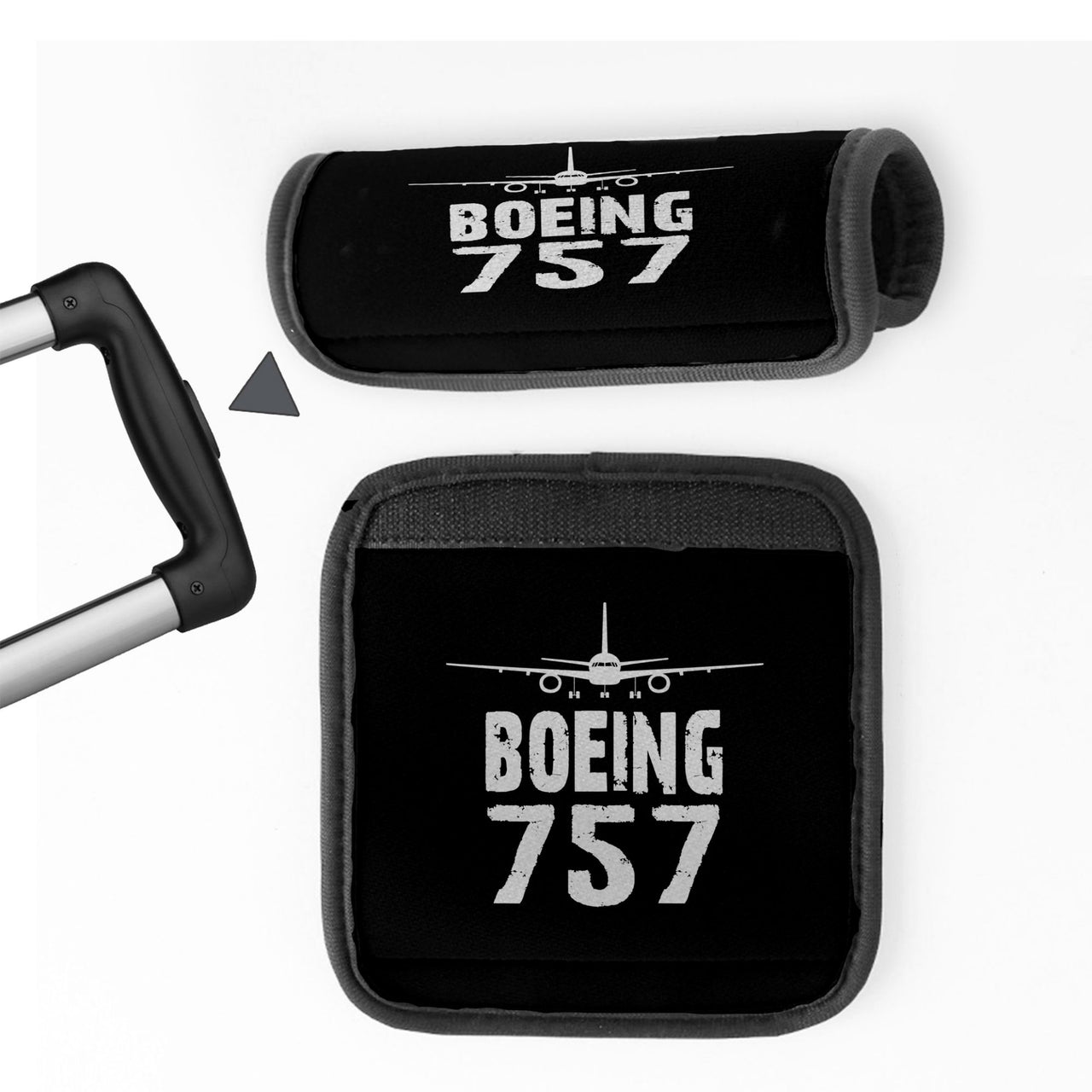 Boeing 757 & Plane Designed Neoprene Luggage Handle Covers