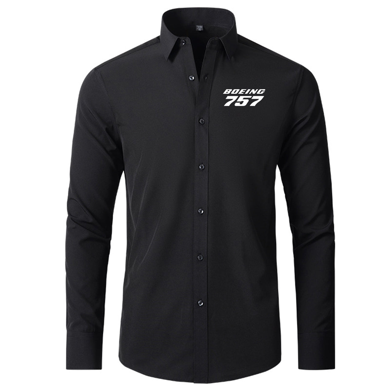 Boeing 757 & Text Designed Long Sleeve Shirts