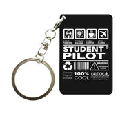 Thumbnail for Student Pilot Label Designed Key Chains