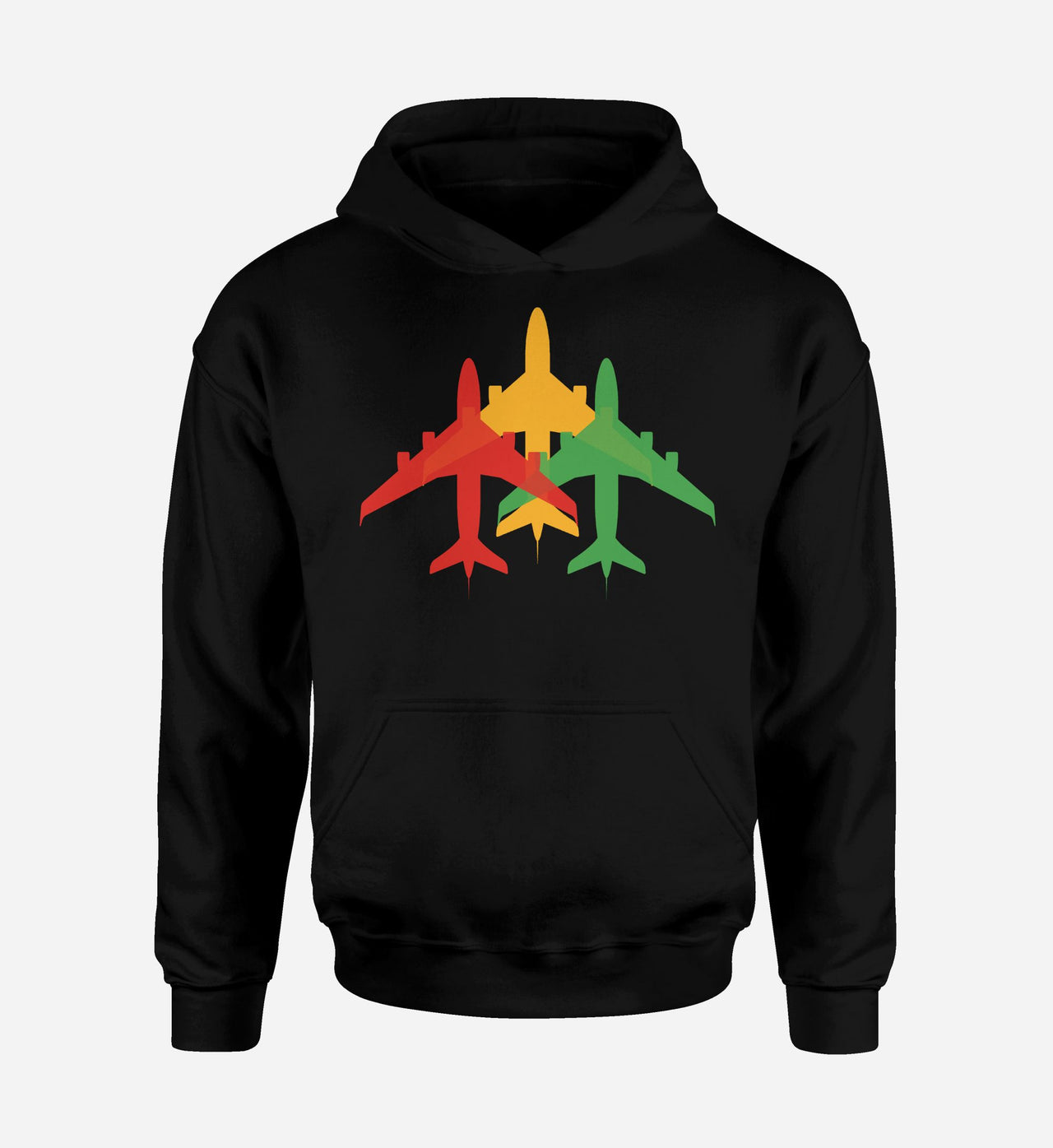 Colourful 3 Airplanes Designed Hoodies