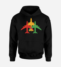 Thumbnail for Colourful 3 Airplanes Designed Hoodies