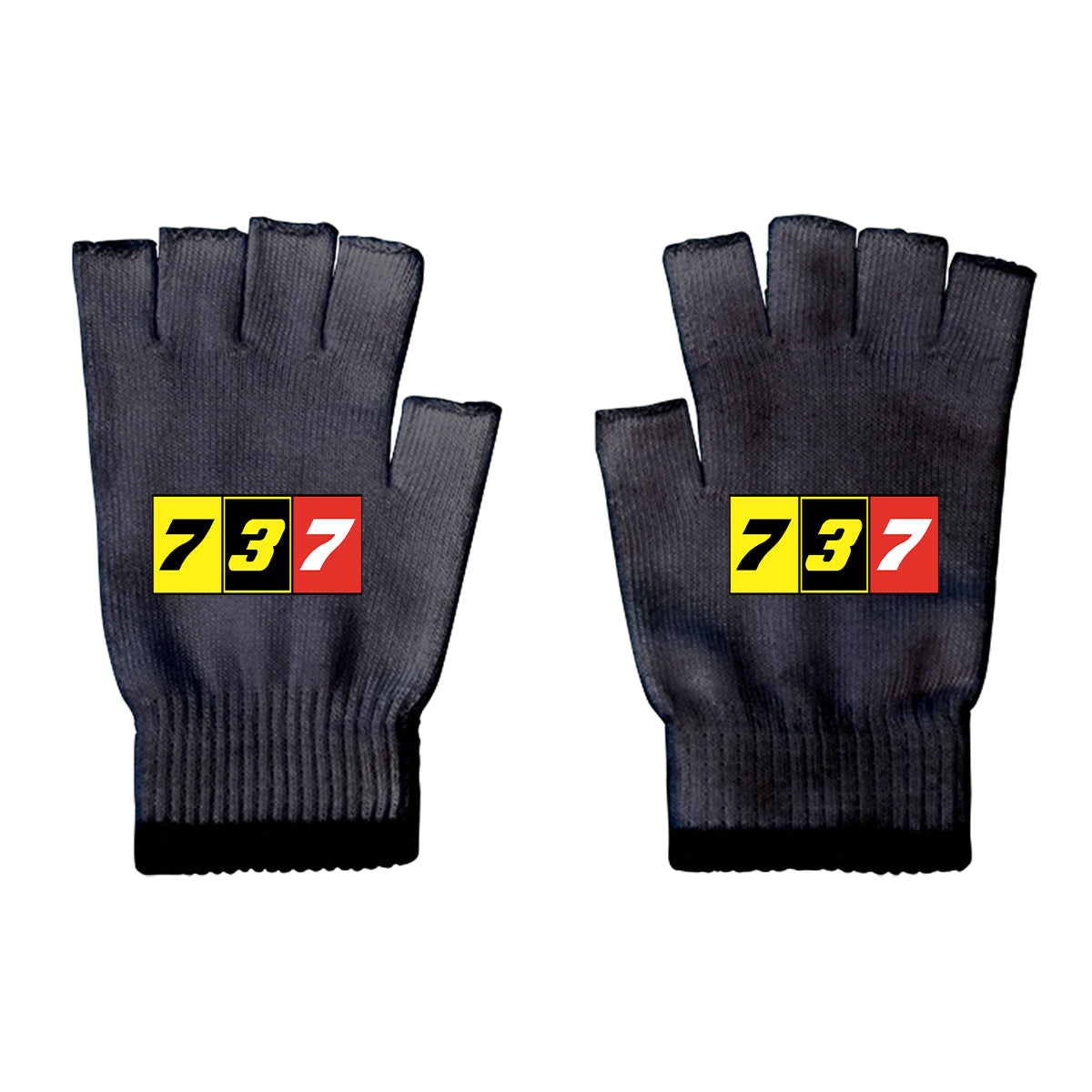 Flat Colourful 737 Designed Cut Gloves