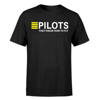 Thumbnail for Pilots They Know How To Fly Designed T-Shirts