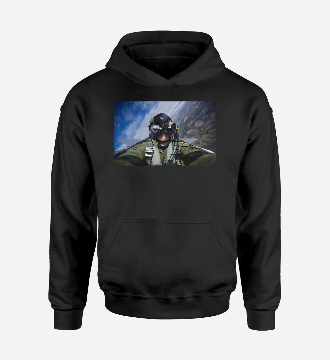 Amazing Military Pilot Selfie Designed Hoodies