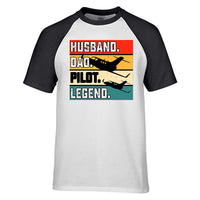 Thumbnail for Husband & Dad & Pilot & Legend Designed Raglan T-Shirts