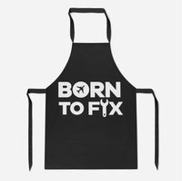 Thumbnail for Born To Fix Airplanes Designed Kitchen Aprons